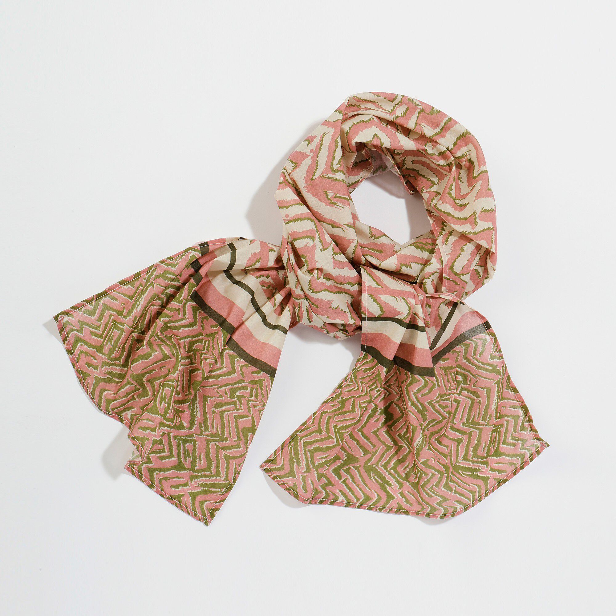 Foulard fabriqué en France imprimé cachemire, 198 x 38 cm