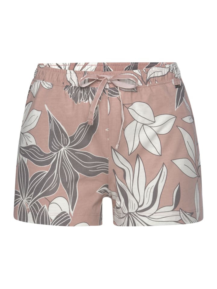 LASCANA Schlafshorts in allover-altrosa-geblümt günstig kaufen