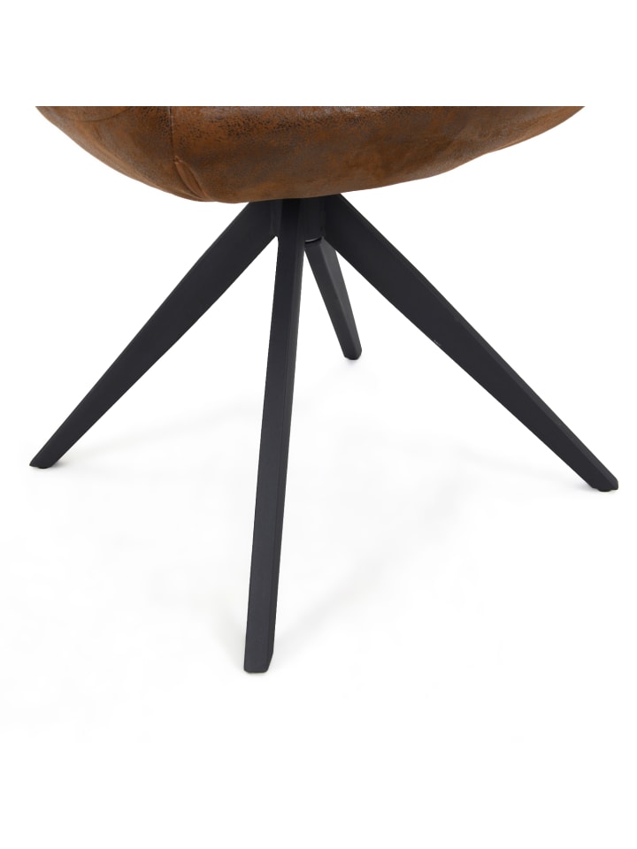 B&D Home Drehstuhl ARVIT in Braun - (B)58 x (H)81 x (T)61 cm günstig kaufen onesize