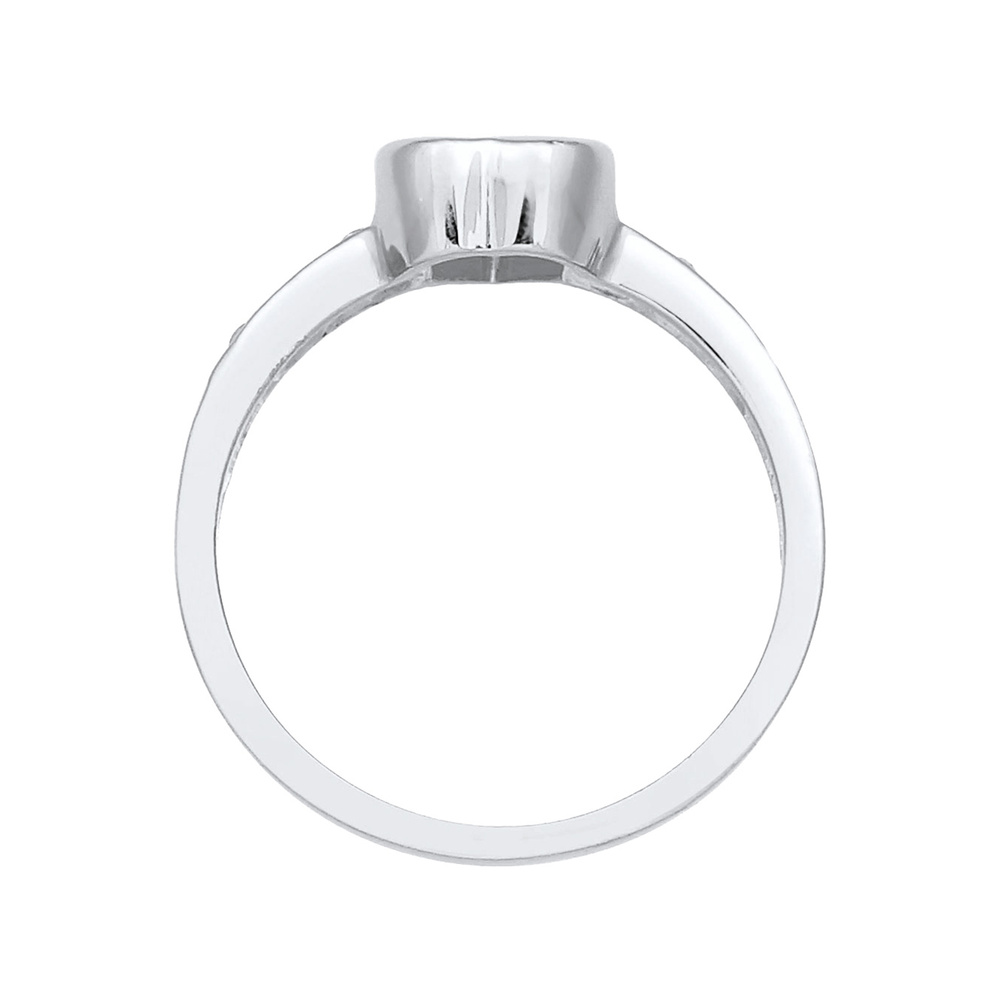 Elli Elli Bague Femmes Coeur Symbole Fiançailles avec Cristaux de Zirconium en Argent  Bague