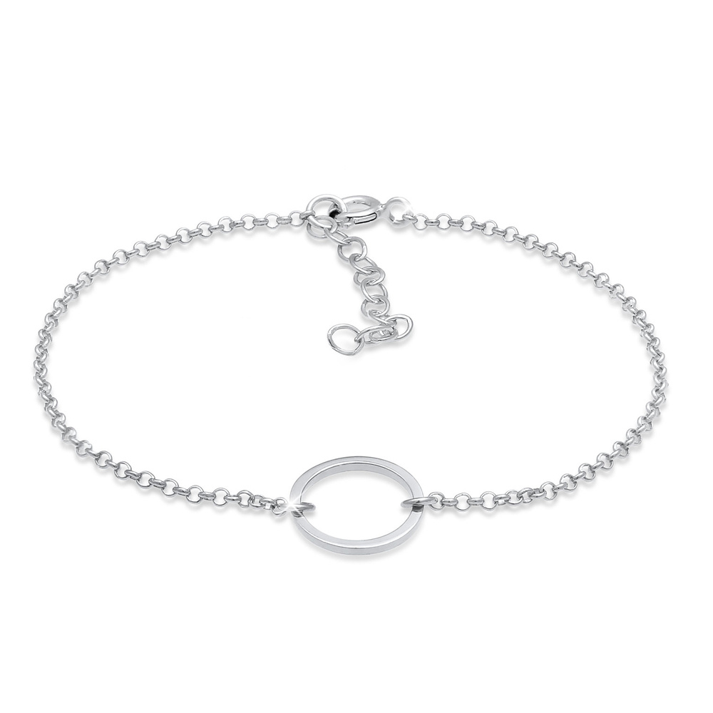 Elli Elli Bracelet pour dames Cercle de base Look Geo en 925/1000 argent massif Bracelet