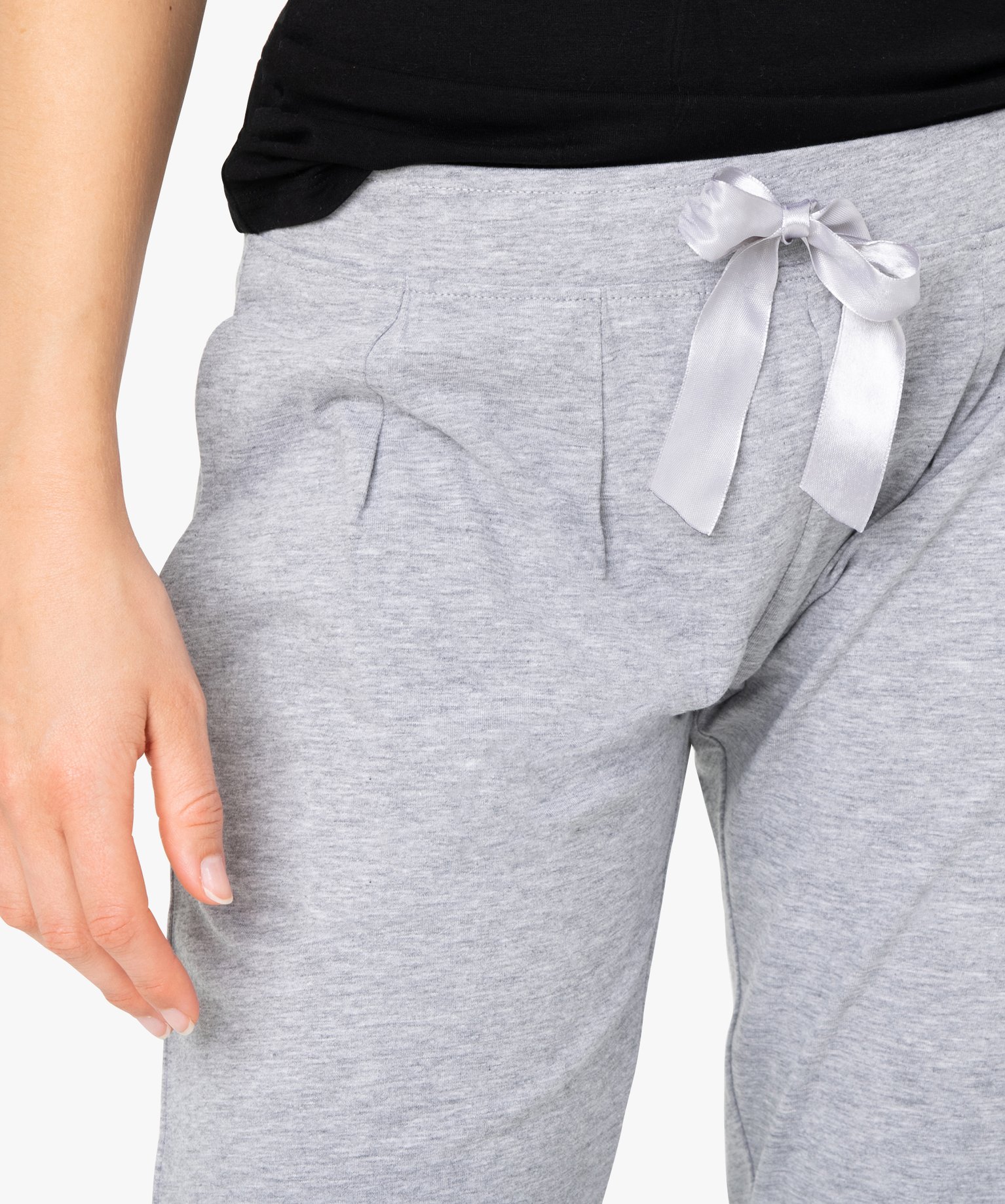Pantalon de pyjama femme avec bas resserrés gris fonce | GEMO