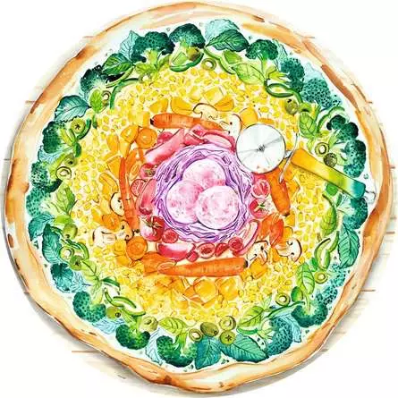 Puzzle 500 Teile - Circle of Colors Pizza