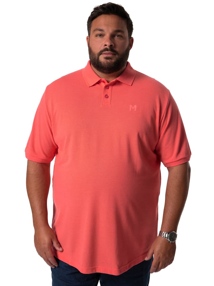 Men Plus Poloshirt in koralle günstig kaufen