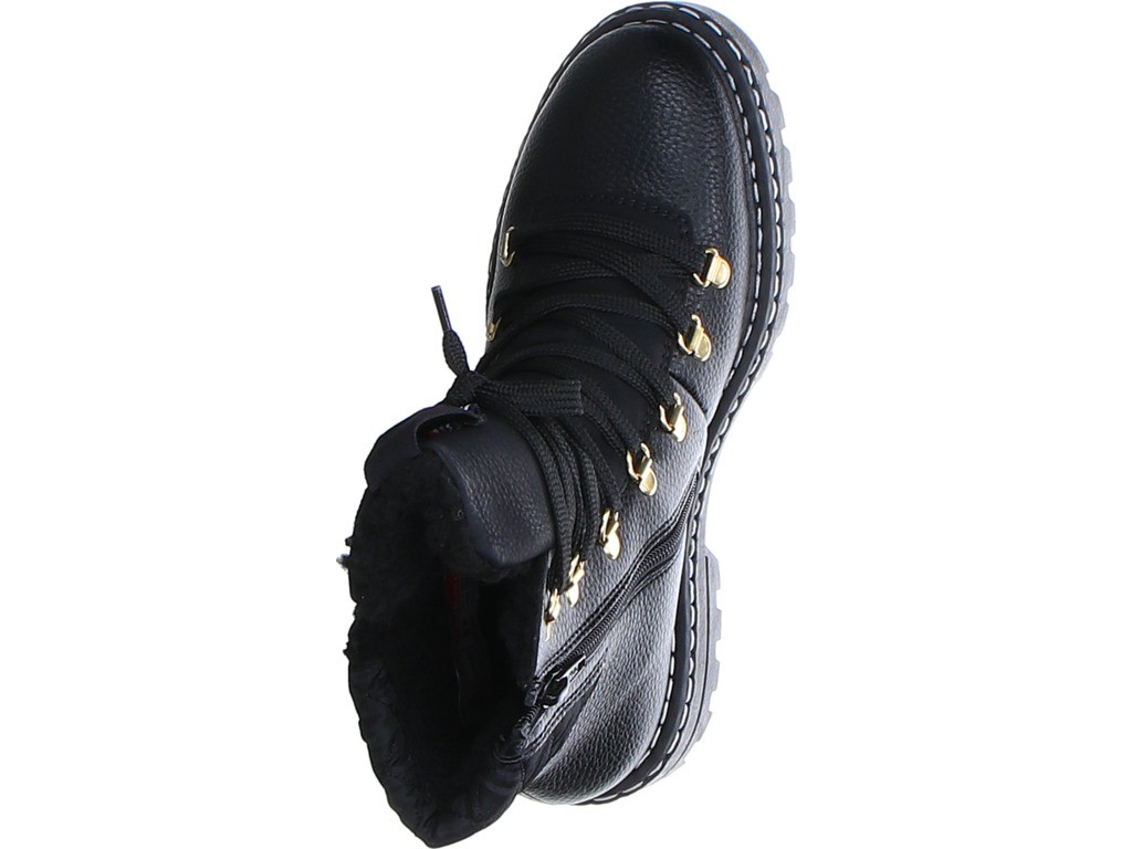 RIEKER Schnür-Stiefeletten schwarz