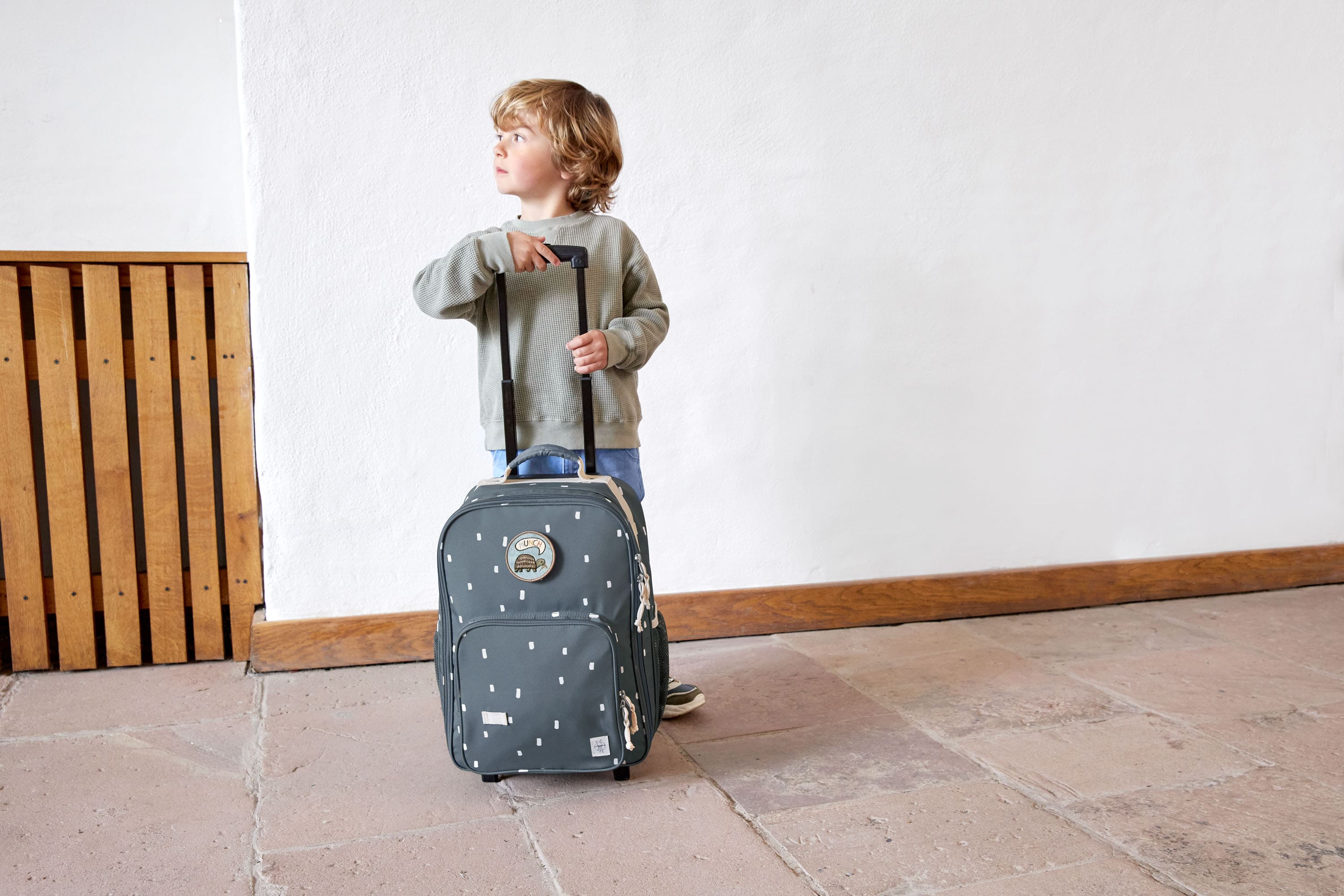 Kinderkoffer - Trolley Happy Prints, Dunkelblau