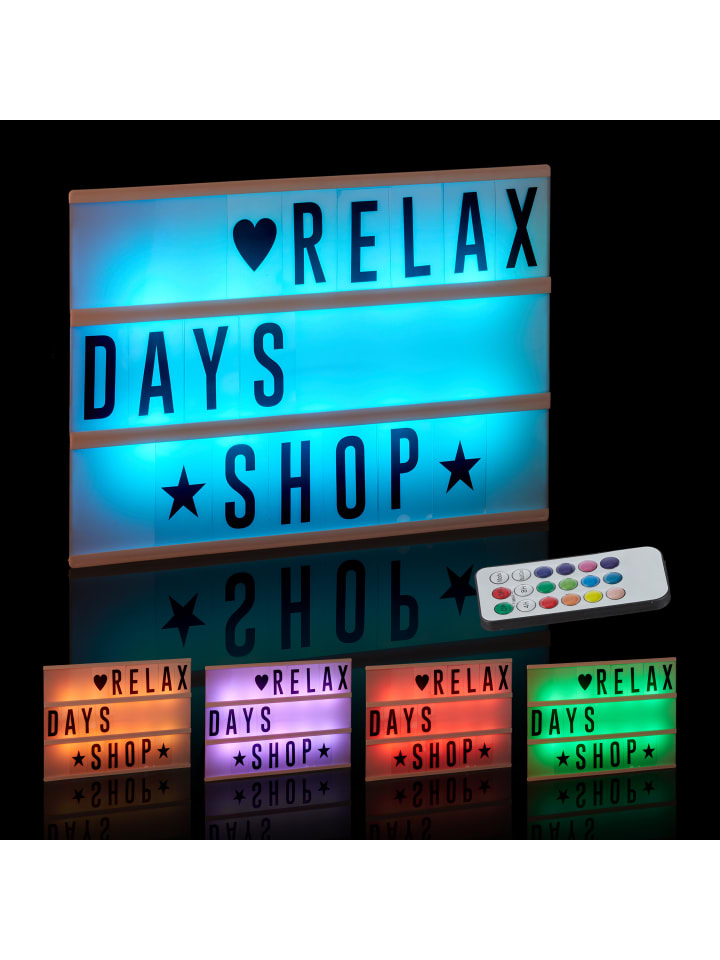 relaxdays Lightbox mit Farbwechsel in Weiß günstig kaufen onesize