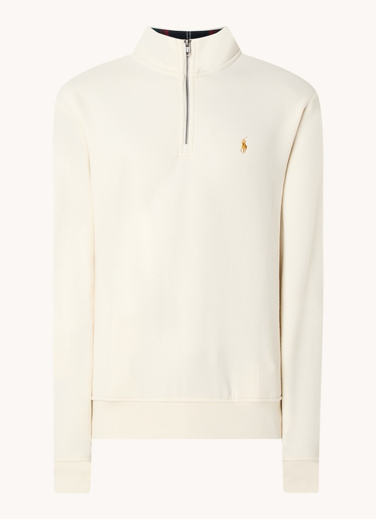 Ralph Lauren sweater with half zip and logo embroidery