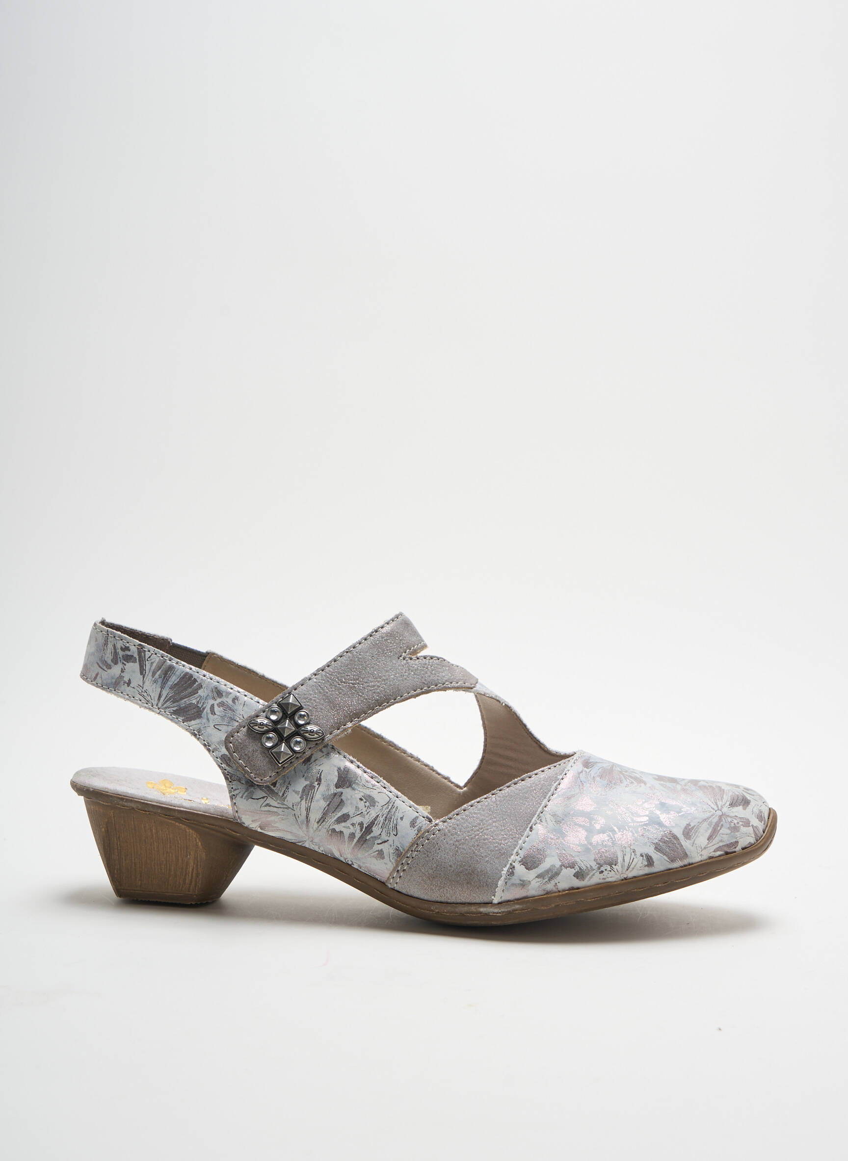 Rieker Sandales Nu Pieds Femme couleur gris