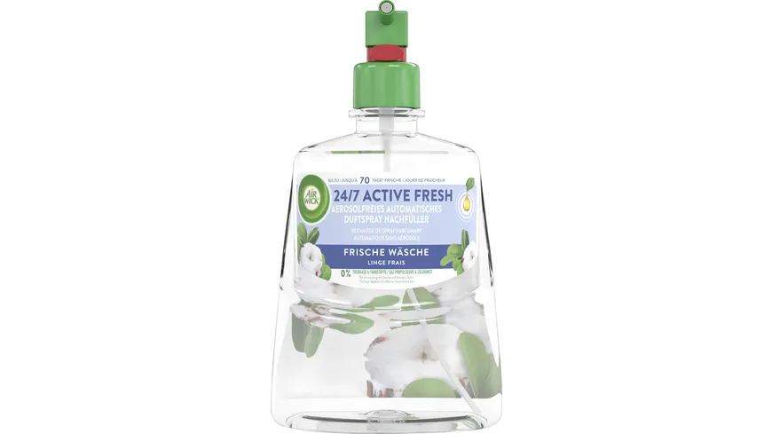 Air Wick Active Fresh Aerosolfreies Automatisches Duftspray Nachfüller Frische Wäsche 228 ml