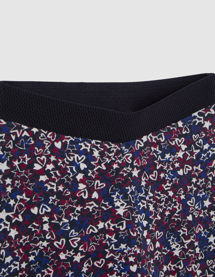 Leggings réversible imprimé étoiles et marine fille