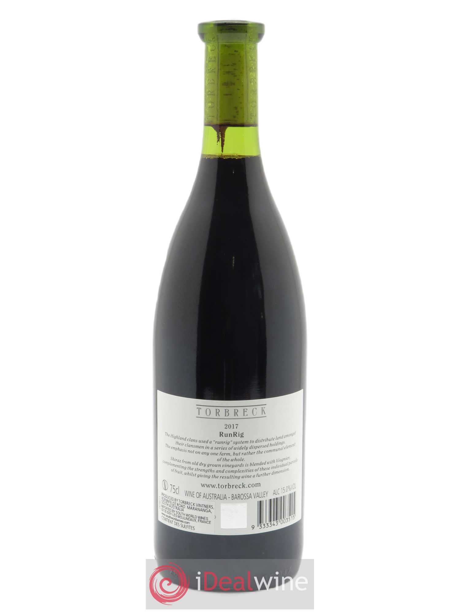 Barossa Valley Torbreck Runrig  2017 - Lot de 1 Bouteille