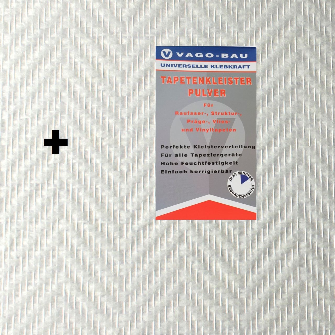 Vago-Tools Glasfasertapete Glasfasergewebe Fischgräte 130 g/m² 1x 25m²   Kleber