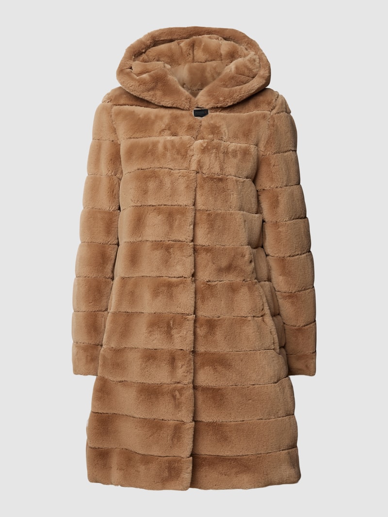 Jacke mit Kunstfell in beige