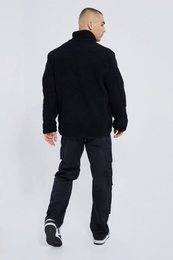 Colorblock Borg-Jacke
