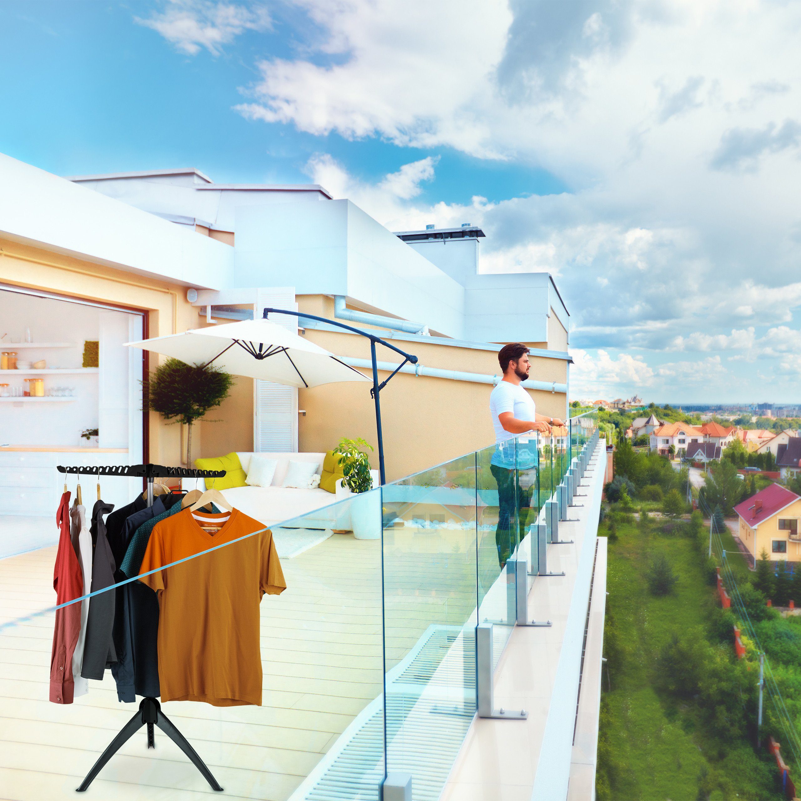 relaxdays Wäscheständer Bügelwäscheständer klappbar