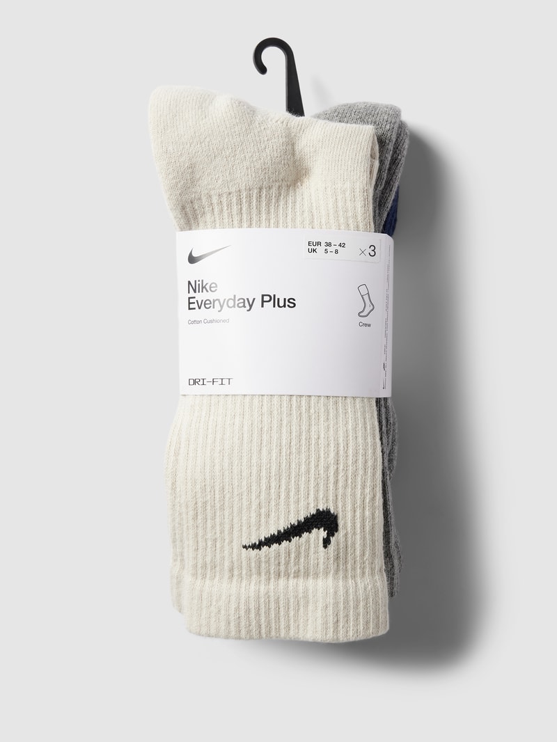 Socken mit Label-Print in taupe