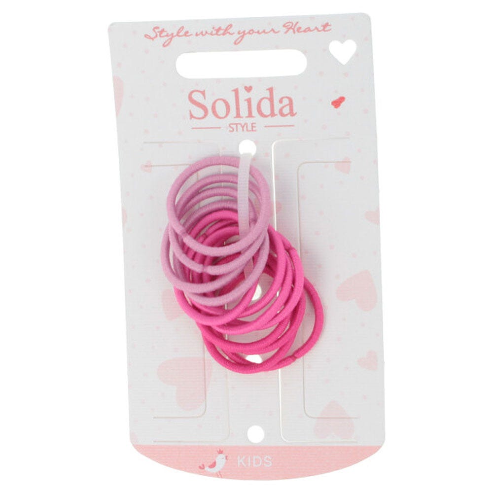 Solida Zopfhalter metallfrei mini rosa Töne 15 Stk.