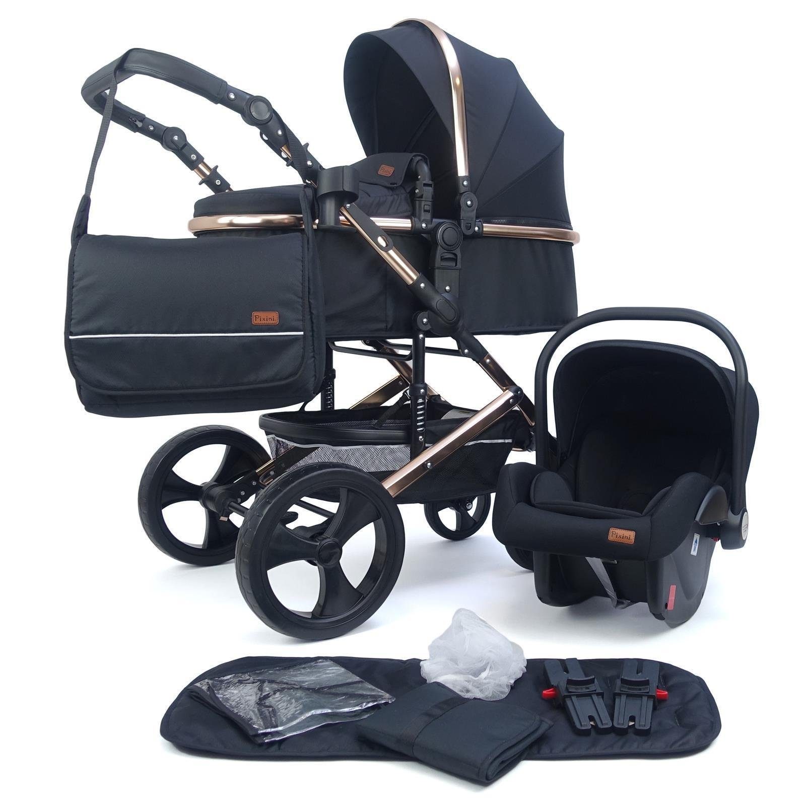 Pixini Kombi-Kinderwagen Pixini Kalani Kinderwagen 3in1 Set