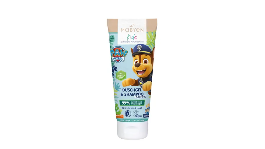 Mabyen Kids Duschgel & Shampoo + Spülung mit Apfelduft 180 ml