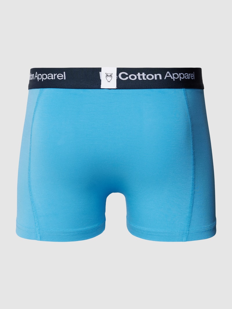Trunks mit elastischem Label-Bund im 3er-Pack in aqua blau