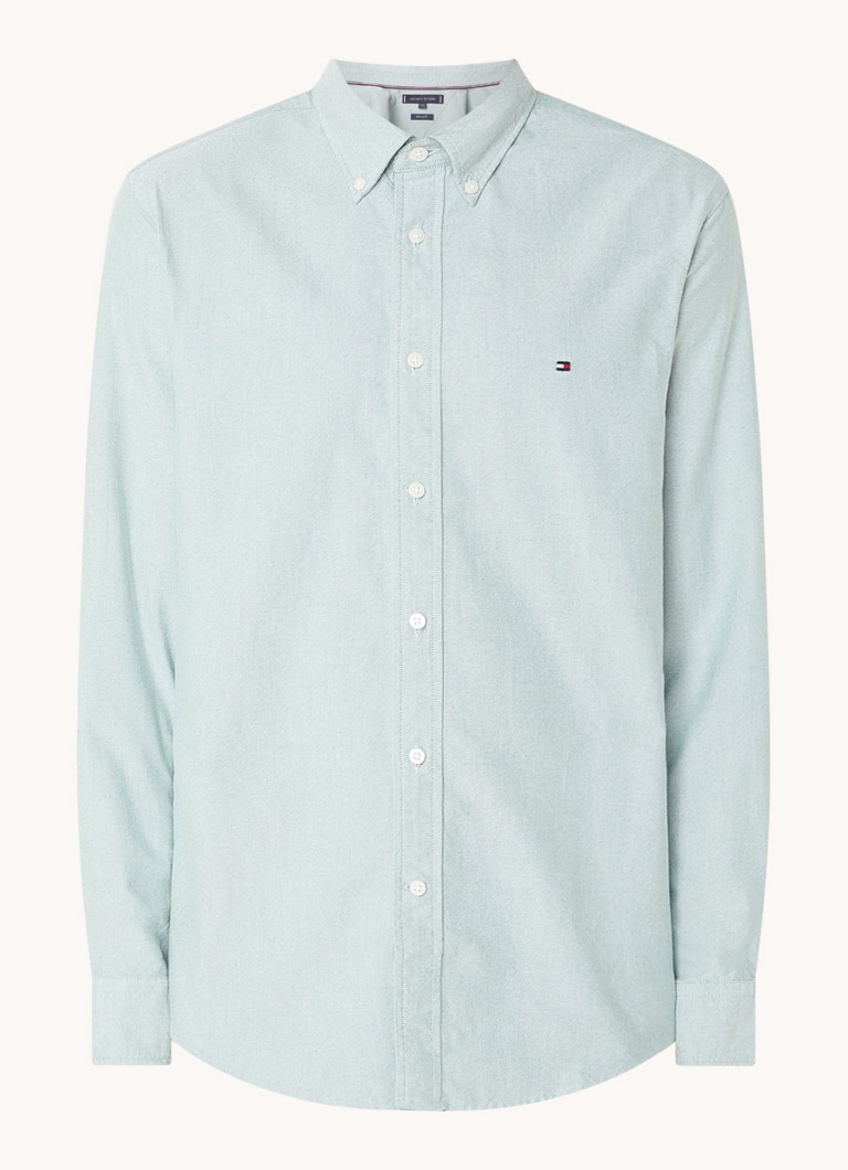 Tommy Hilfiger Solid regular fit shirt with logo embroidery