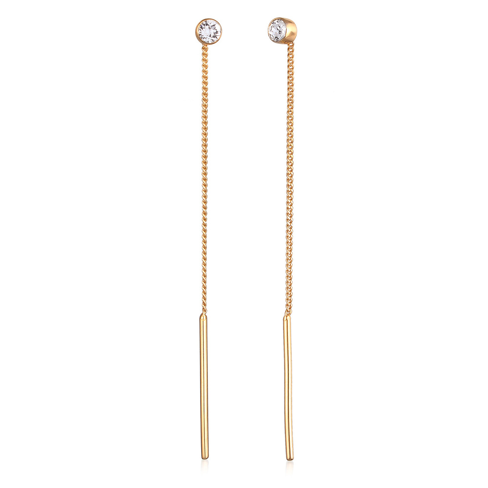 Elli Elli Boucles d'Oreilles Femmes Pendentif d'oreilles Basique avec cristal en argen Boucles d'oreilles