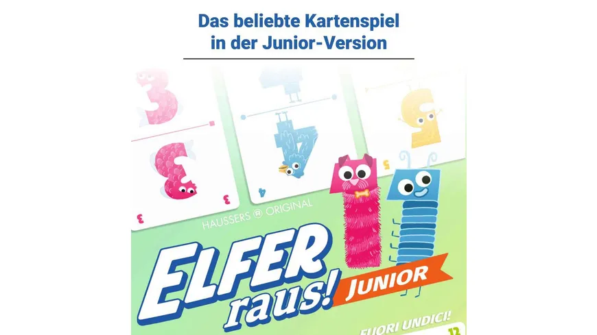 Ravensburger Spiel - Elfer Raus! Junior - Kartenspiel für Kinder und Erwachsene, Zahlenraum 1-20