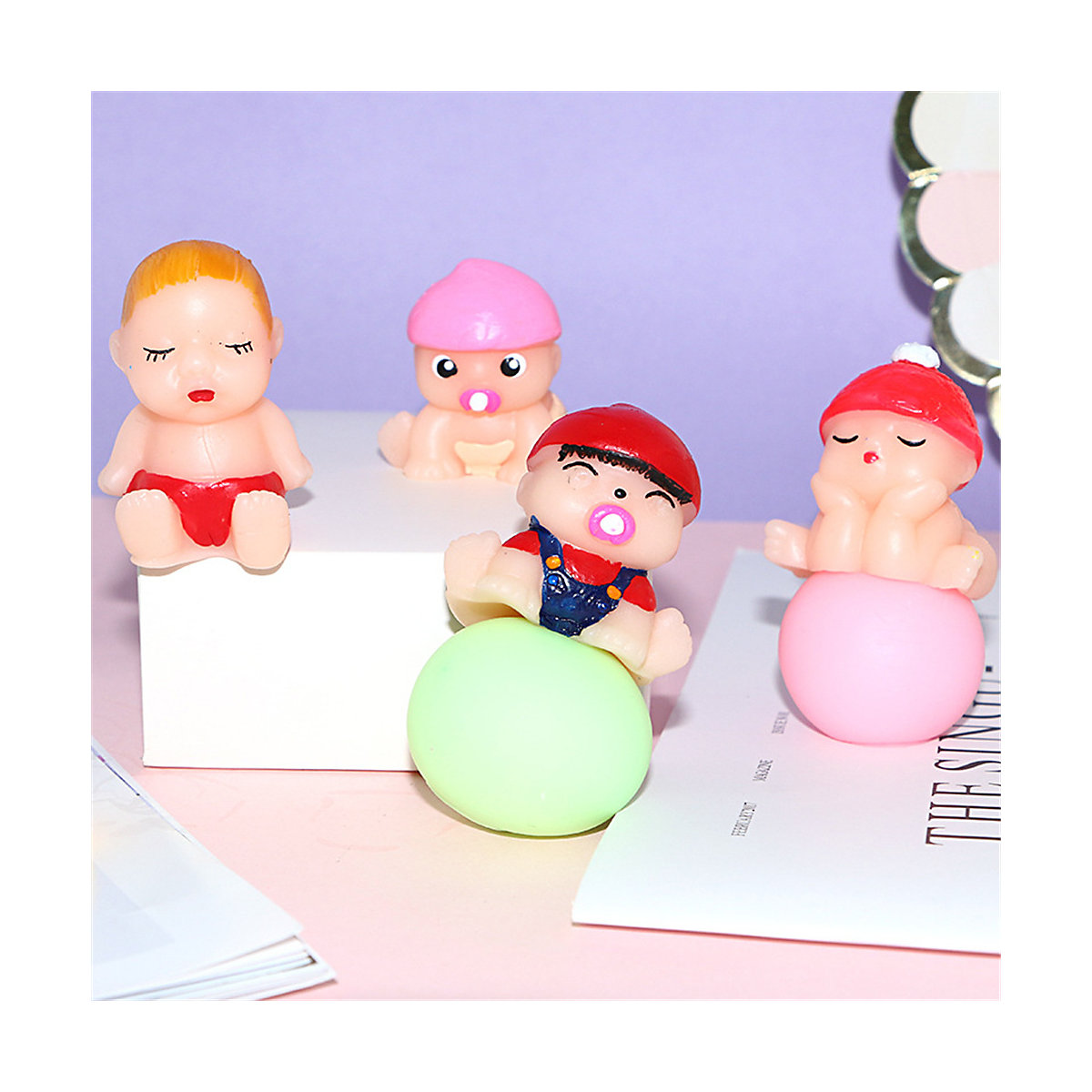 frler 12 Stück Mini Baby Squishy Spielzeug Set Stressabbau für Kinder und Erwachsene Fidget-Toys für Kinder