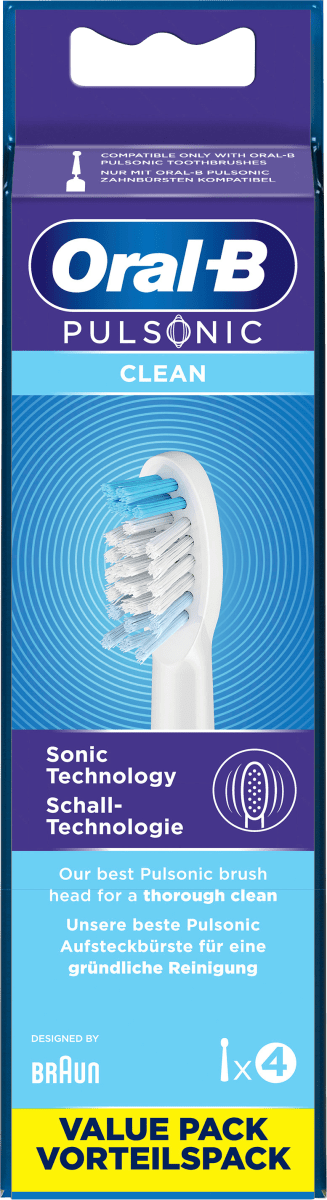Aufsteckbürsten Pulsonic Clean Vorteilspack, 4 St