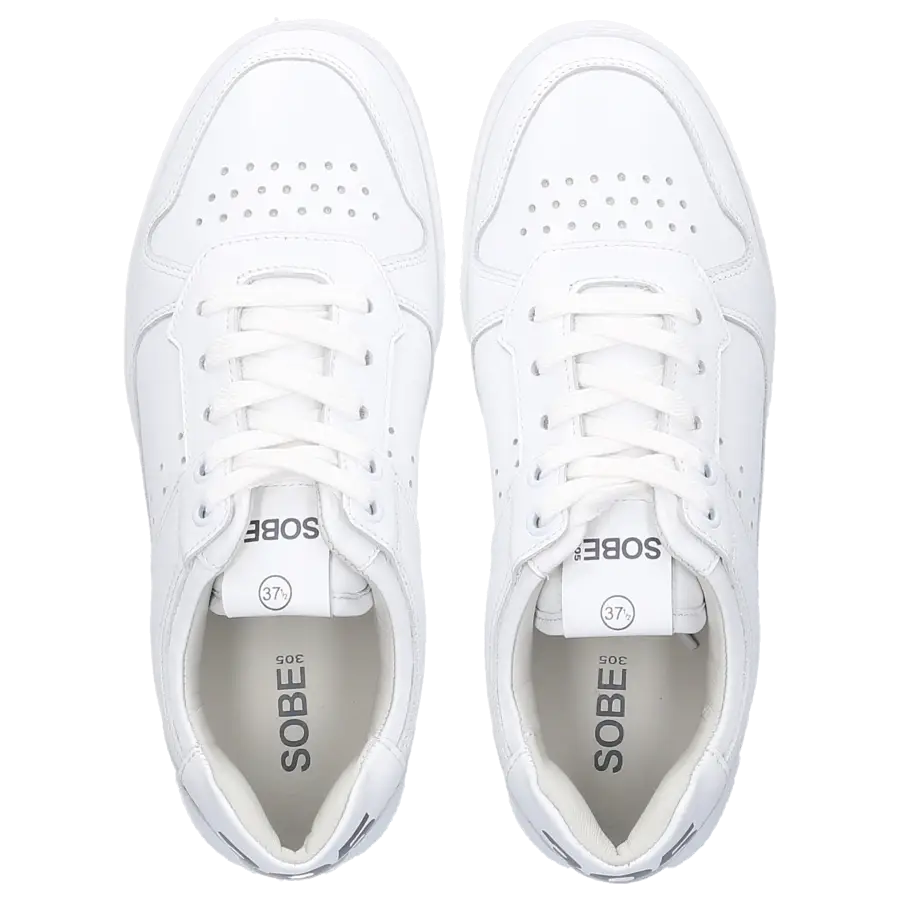 305 SOBE - Sneaker low DELANO Kalbsleder - weiß