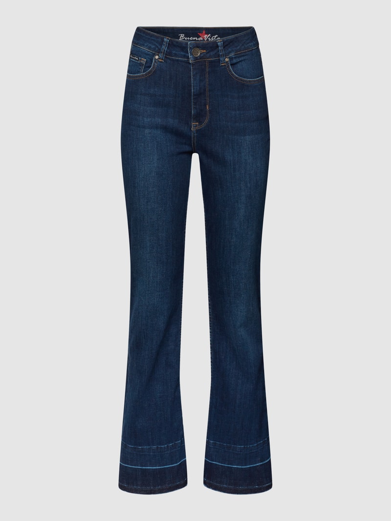 Jeans mit Label-Details in dunkelblau