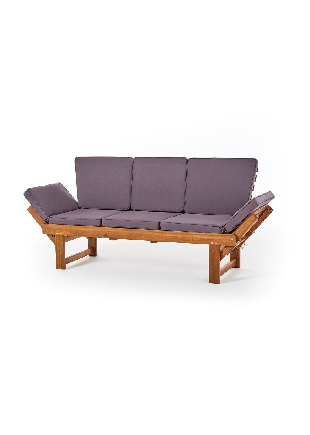 Wohnando Gartenbank Gartenbank Björn FSC (mit integriertem Klapptisch), intergrierter Tisch und verstellbare Armlehnen