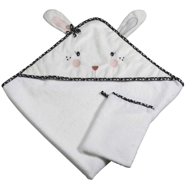 Cape de bain et gant Miss fleur de lune