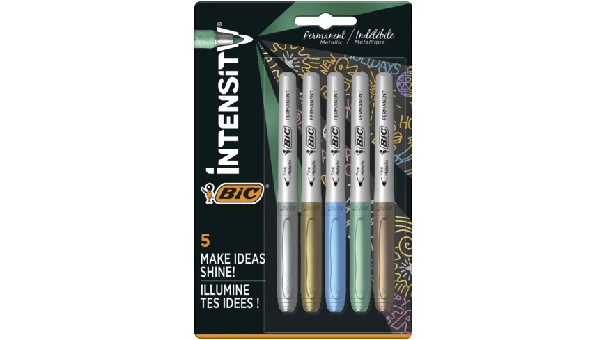 BIC Permanent Marker Metallic 5er sortiert