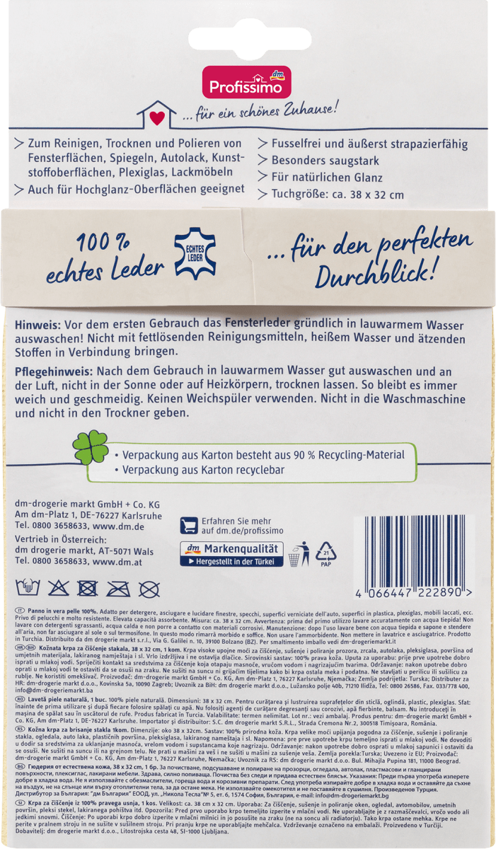 Reinigungstuch Echtes Fensterleder, 1 St