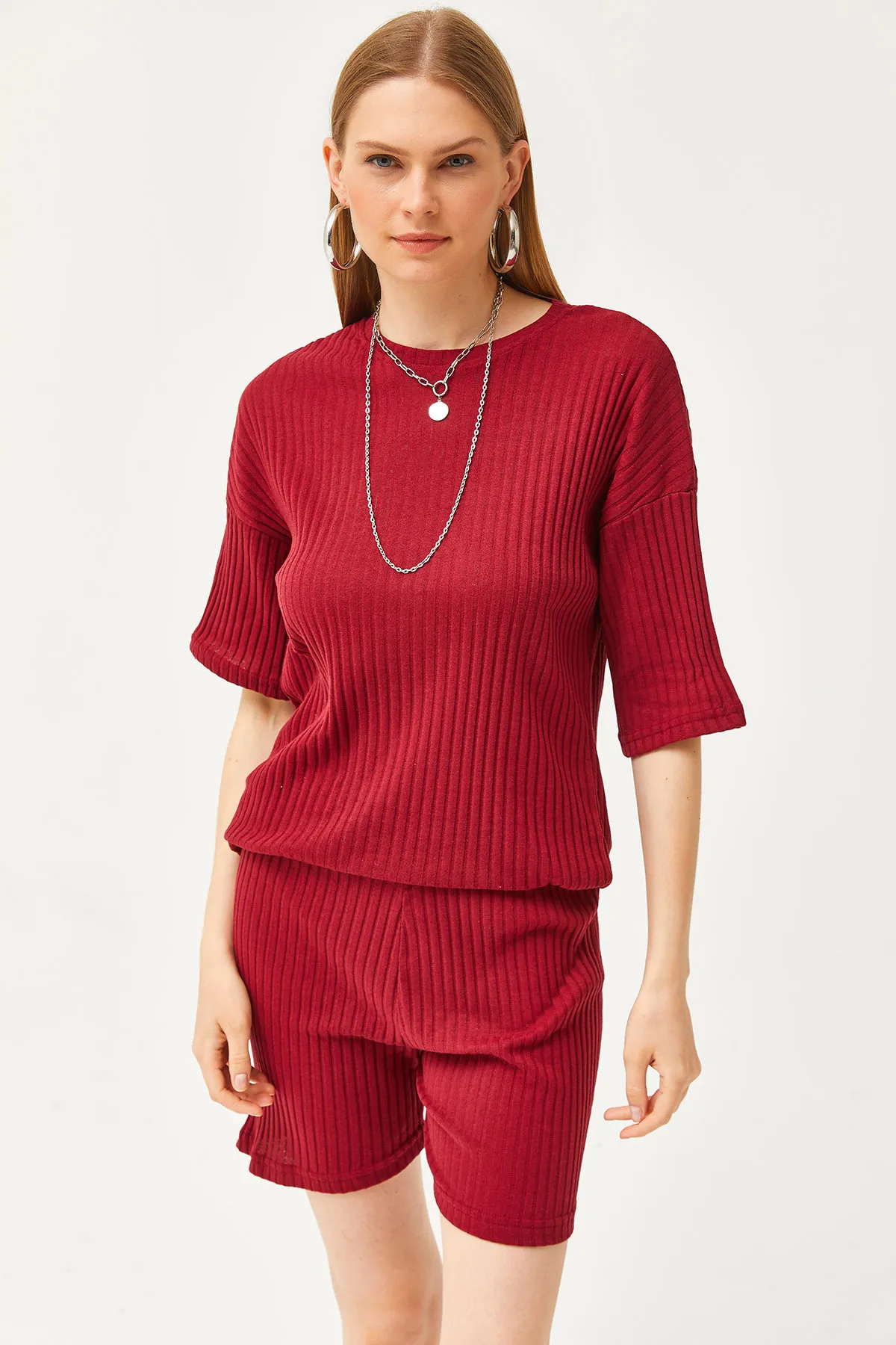 Olalook  Zweiteiler - Bordeaux - Oversized