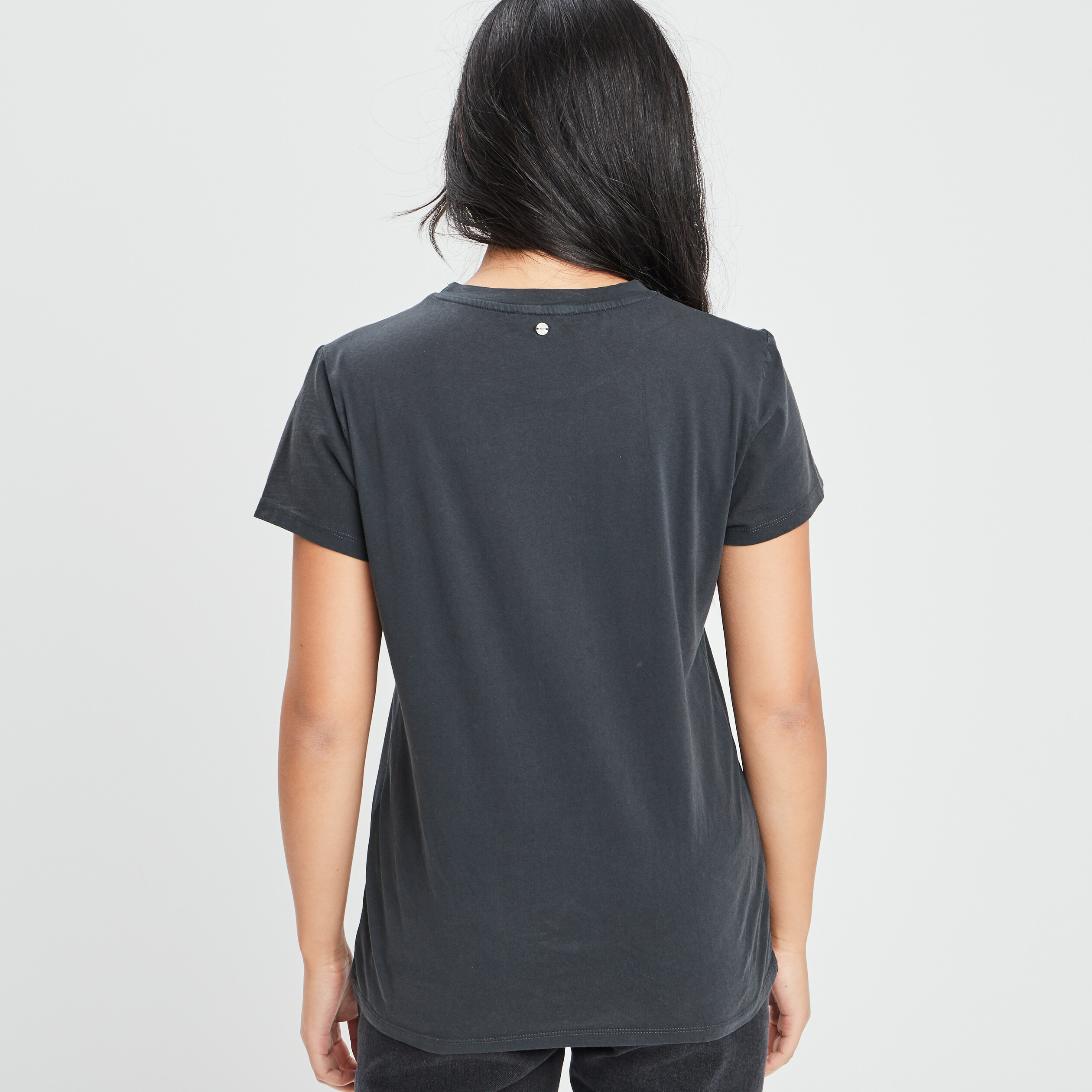 T-shirt manches courtes gris foncé femme | La Halle