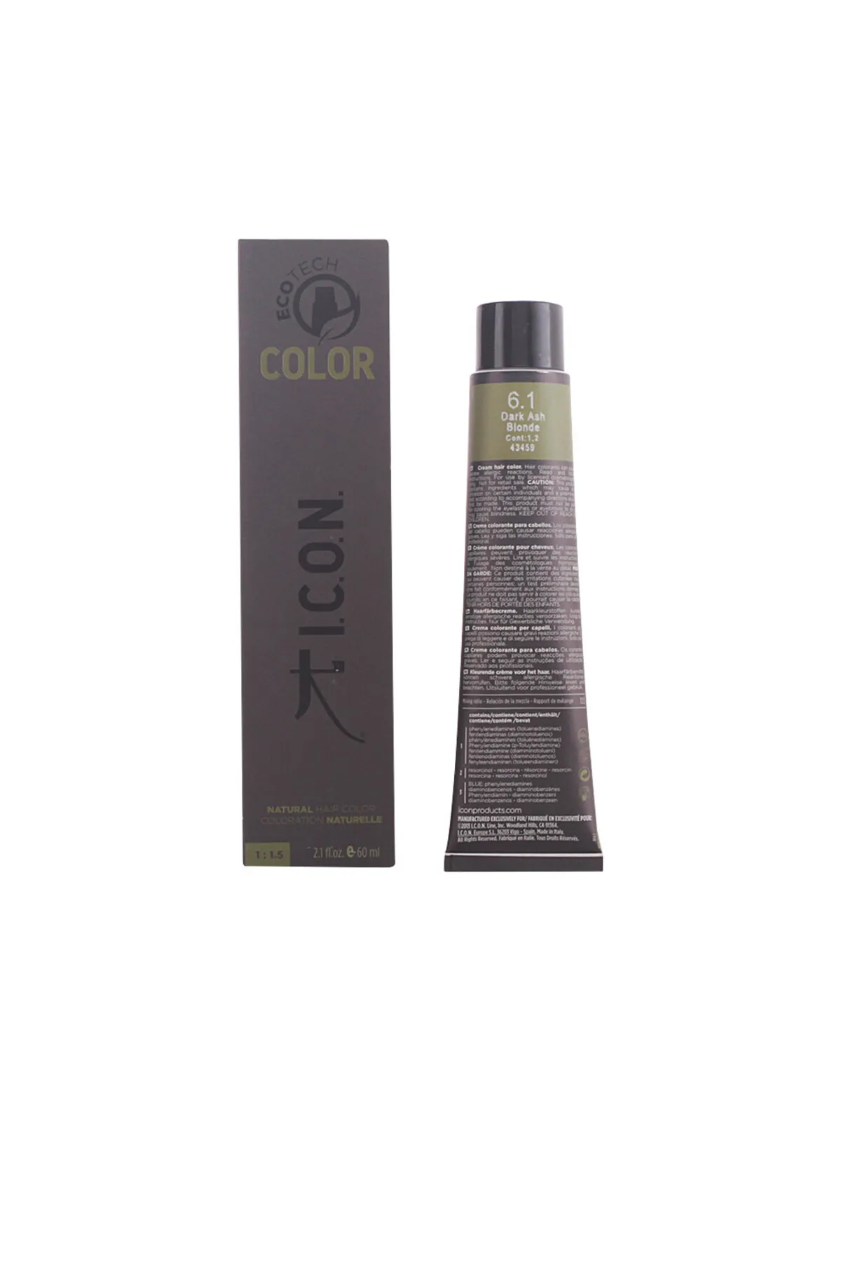 I.c.o.n.  Ecotech Color Naturfarbe Nr. 6.1 Dunkel-Aschblond, 60 ml