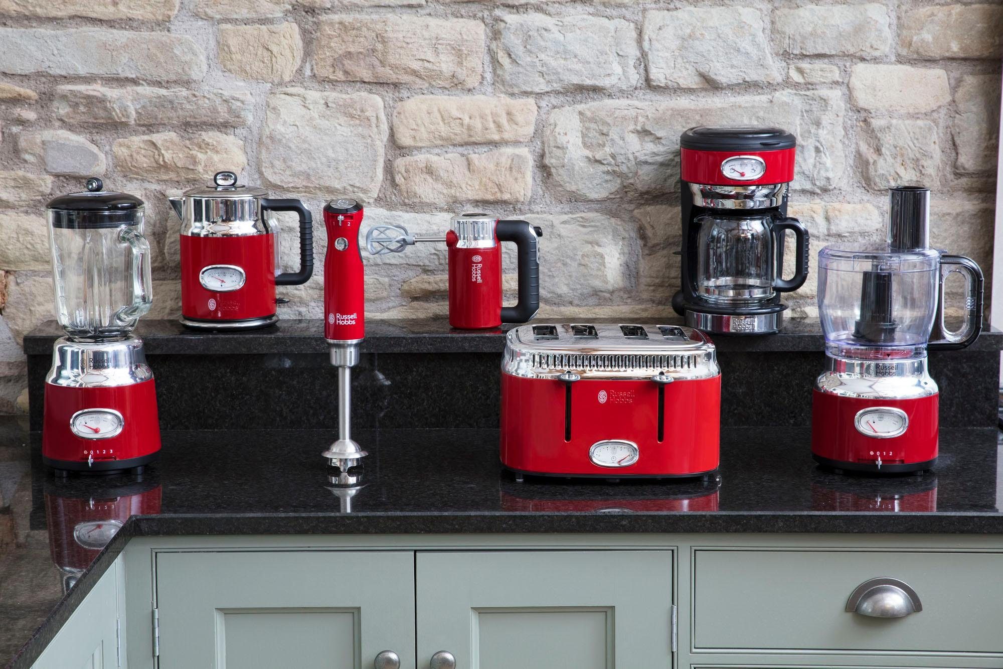 RUSSELL HOBBS Handmixer 25200-56 Retro Ribbon Red, 500 W