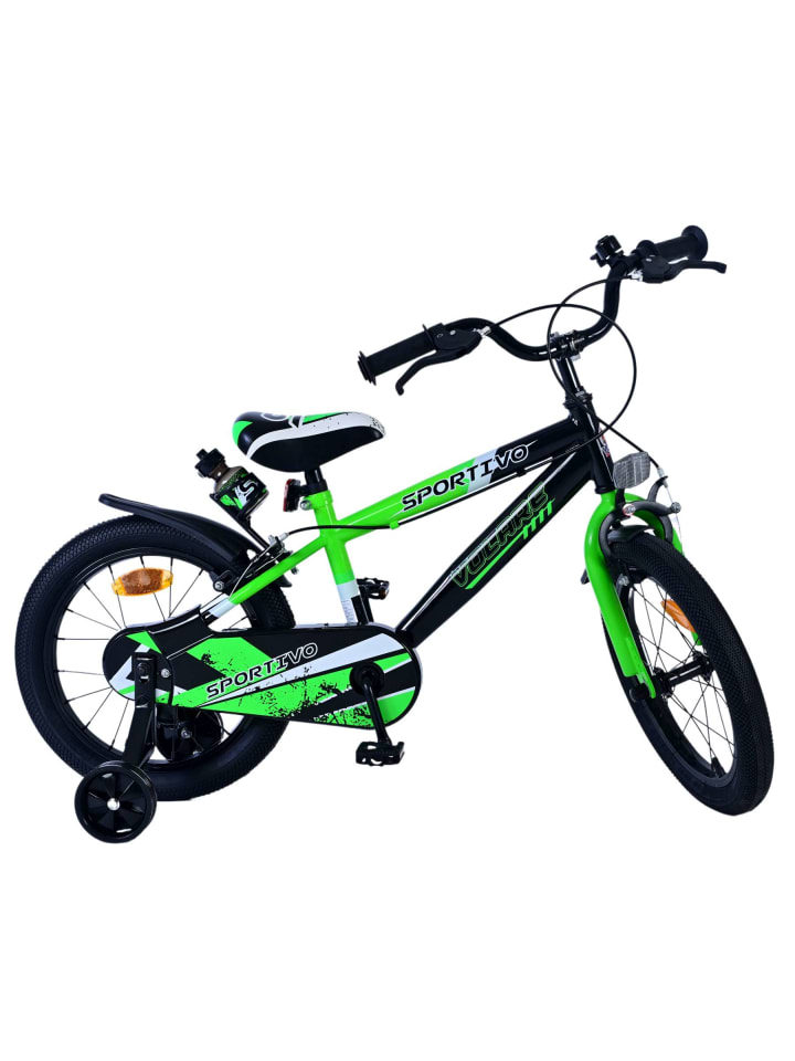 Volare Kinderfahrrad Sportivo für Jungen 16 Zoll Kinderrad Neon Schwarz Grün 4 Jahre günstig kaufen onesize