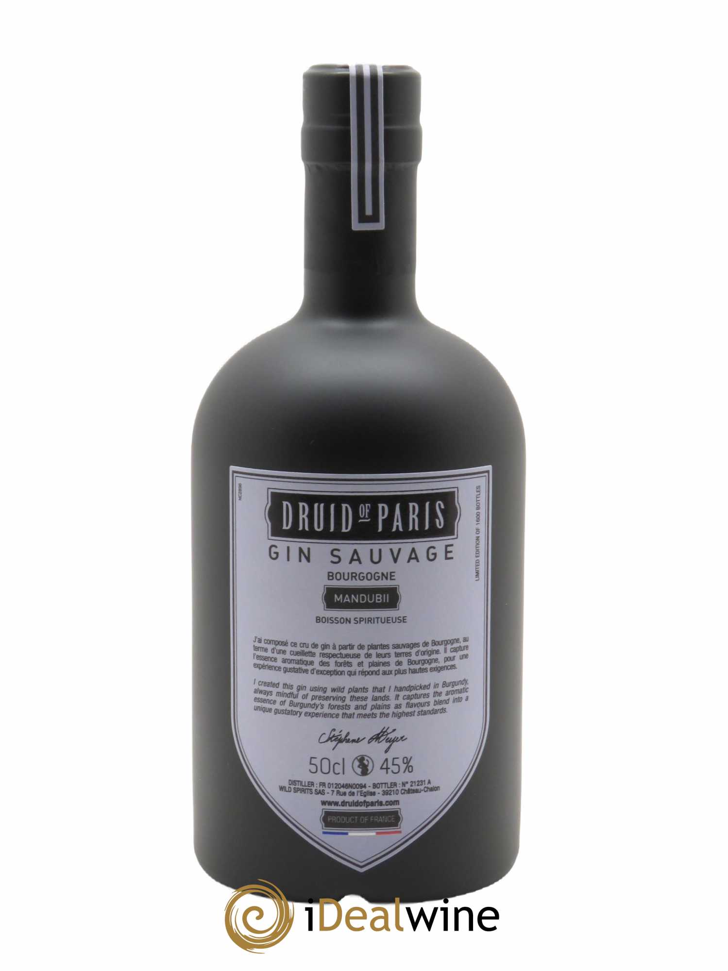 Gin Manubii Druid of Paris (50cl)  - Lot de 1 Bouteille