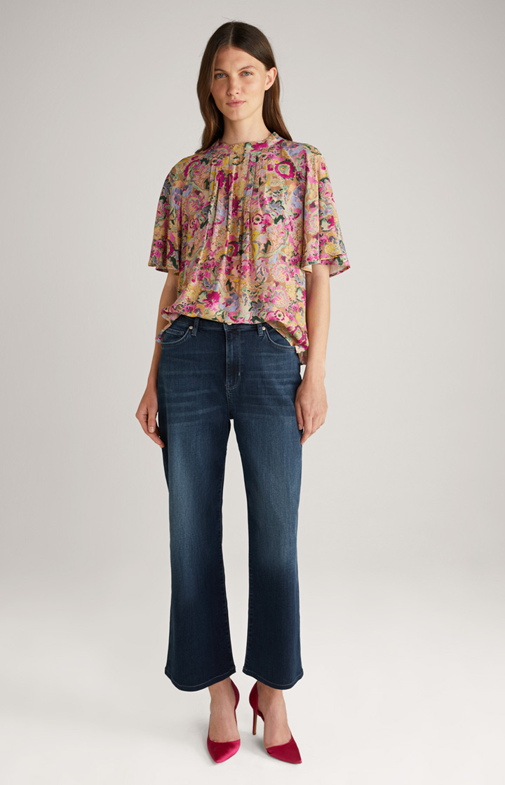 Wide Leg Jeans in Dark Denim Blue