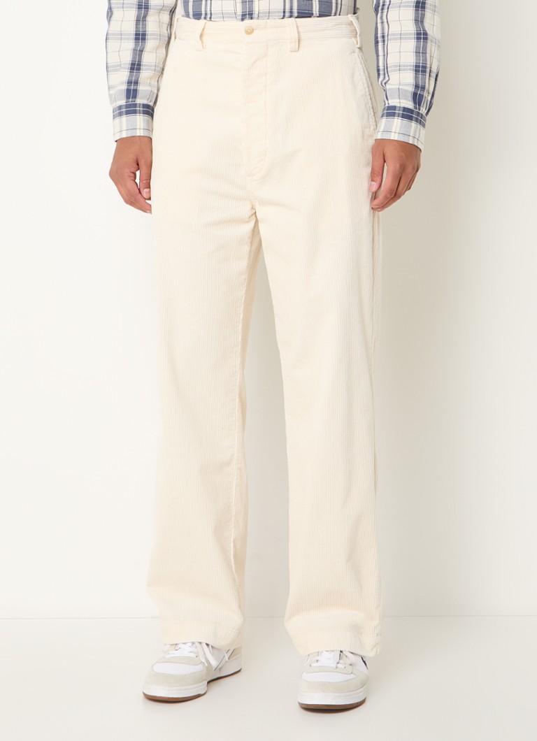 Pantaloni chino din catifea reiată cu croială dreaptă și buzunare laterale Ralph Lauren