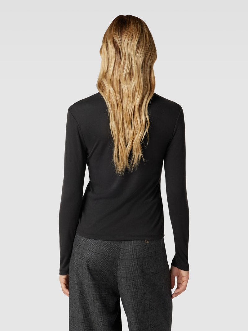 Longsleeve mit Stehkragen Modell 'LULLU' in schwarz