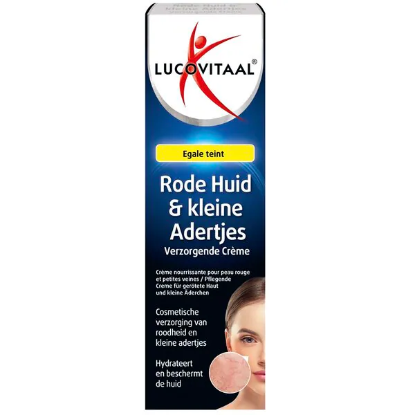 Crema Lucovitaal para piel enrojecida y venas varicosas pequeñas, 30 ml.