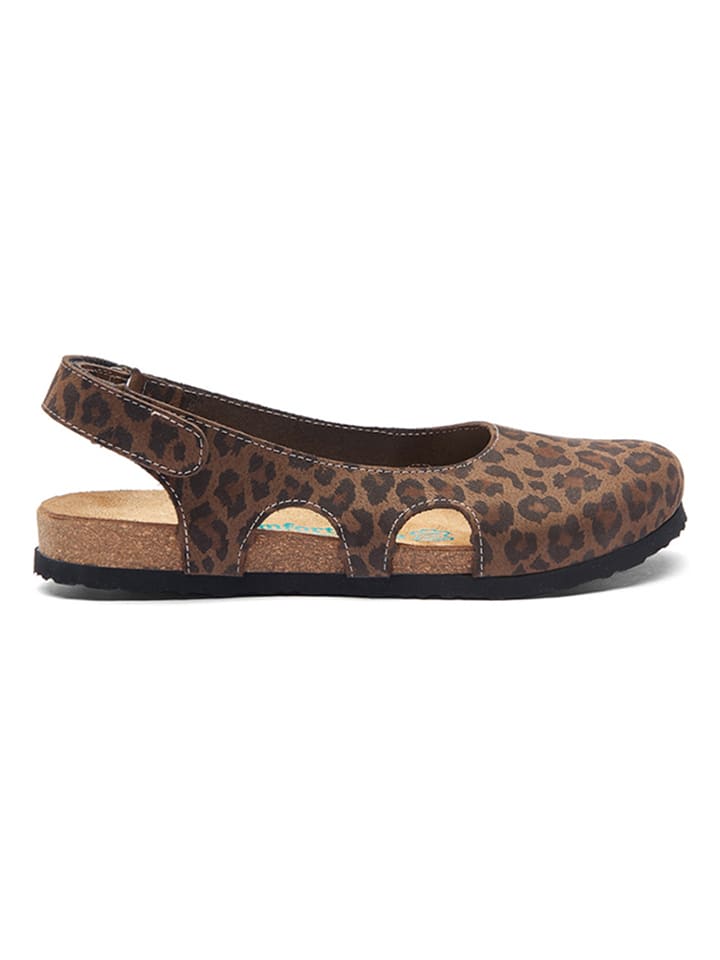 Comfortfusse Leder-Ballerinas in Hellbraun günstig kaufen