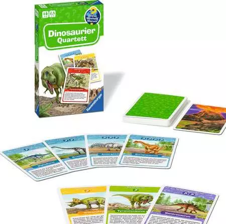 Wieso? Weshalb? Warum? Dinosaurier Quartett - Reisespiel ab 4 Jahren