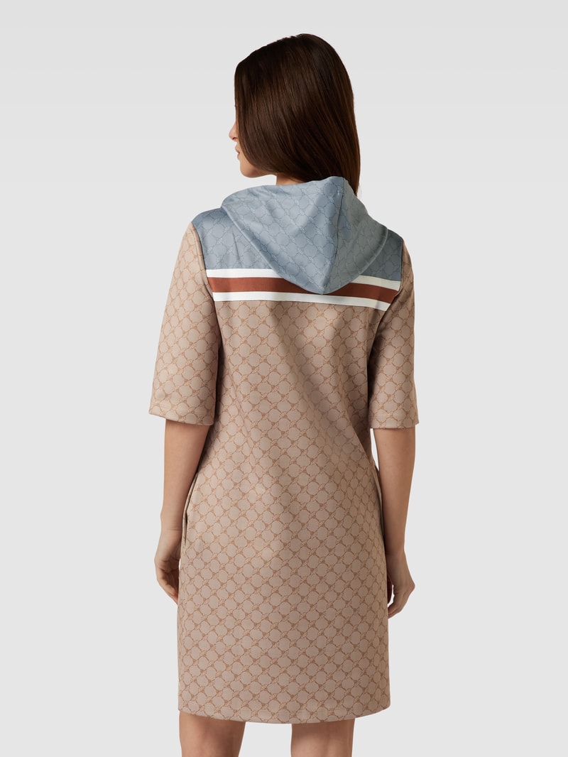 Sweatkleid mit Reißverschluss in camel