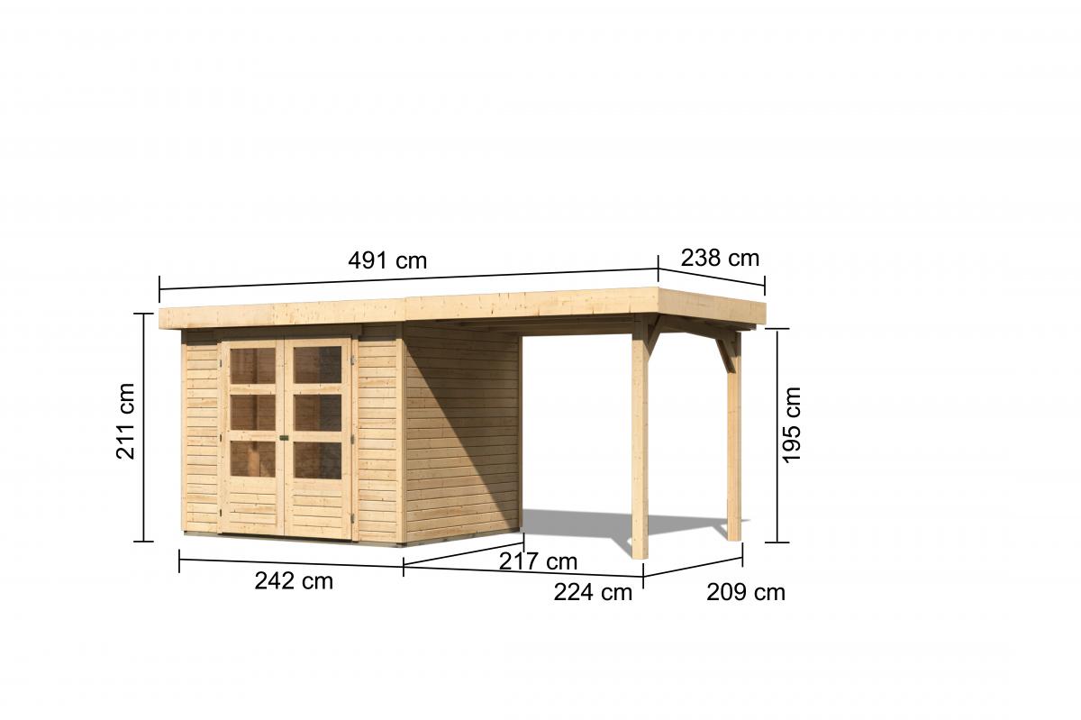 Woodfeeling Gartenhaus Ekenis 3 naturbelassen
